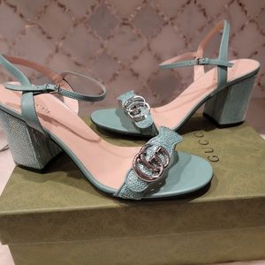 GUCCI MARMONT SANDAL - TEAL